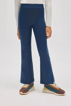 TÉRMICO Pantalón afelpado niña efecto piel flare marino<Ysabel Mora