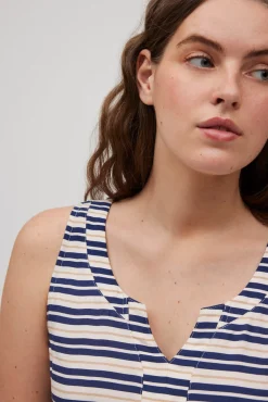 Vestido bata tirantes anchos rayas<Ysabel Mora Sale