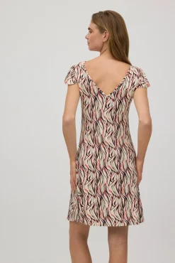 Vestido corto cuello V estampado<Ysabel Mora Clearance