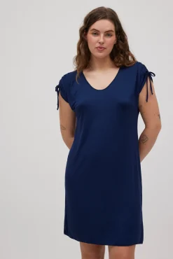 Vestido corto detalle mangas marino<Ysabel Mora New