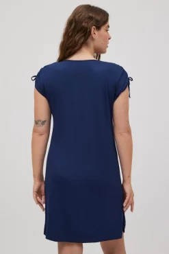 Vestido corto detalle mangas marino<Ysabel Mora New