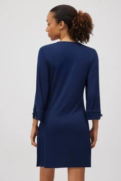 Vestido corto manga larga marino<Ysabel Mora Hot