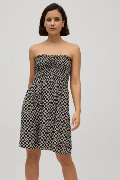 Vestido corto sin tirantes estampado floral<Ysabel Mora Online