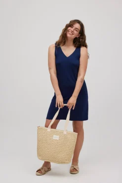 Vestido corto tirantes marino<Ysabel Mora