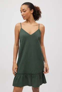 Vestido corto tirantes verde<Ysabel Mora Online