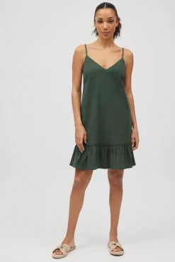 Vestido corto tirantes verde<Ysabel Mora Online