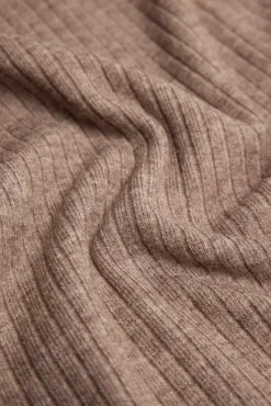 Vestido largo punto canalé marrón<Ysabel Mora Outlet