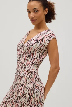 Vestido midi fruncido estampado<Ysabel Mora Hot