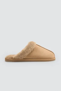 Zapatillas básicas con pelo marrón<Ysabel Mora Sale