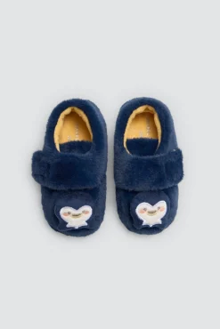Zapatillas de bebé velcro pingüino bordado<Ysabel Mora