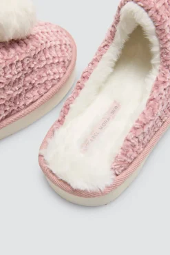 Zapatillas de casa aterciopeladas detalle pompón<Ysabel Mora Online
