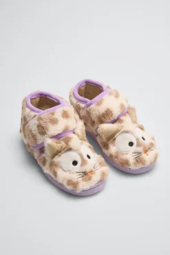 Zapatillas de casa bebé jirafa con velcro<Ysabel Mora Sale