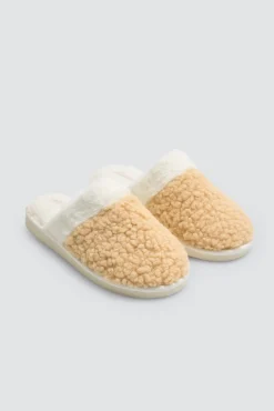 Zapatillas de casa con pelo y borreguito<Ysabel Mora New