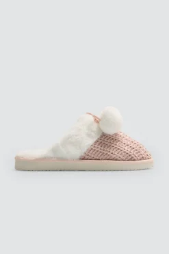Zapatillas de casa detalle doble pompón<Ysabel Mora