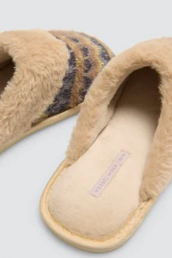 Zapatillas de casa pelo estampado étnico<Ysabel Mora Sale