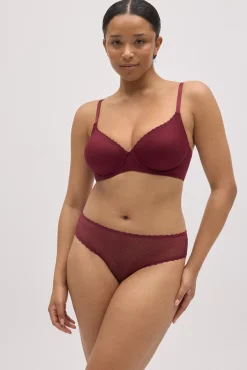 Conjunto sujetador con aro con relleno copa C y braga midi<Ysabel Mora Online