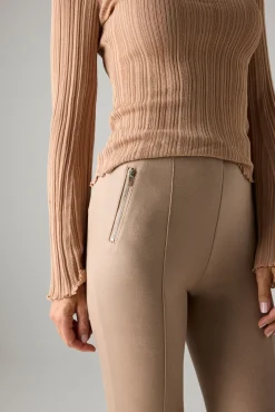 Pantalones de ante beige<Ysabel Mora