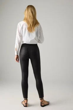 Pantalones térmicos efecto piel negro<Ysabel Mora