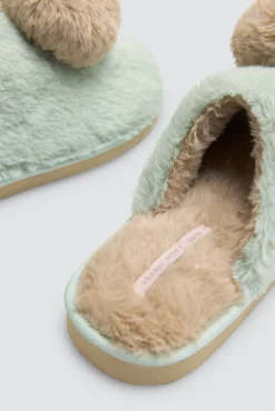 Zapatillas de casa pompones y pelo suave<Ysabel Mora Discount